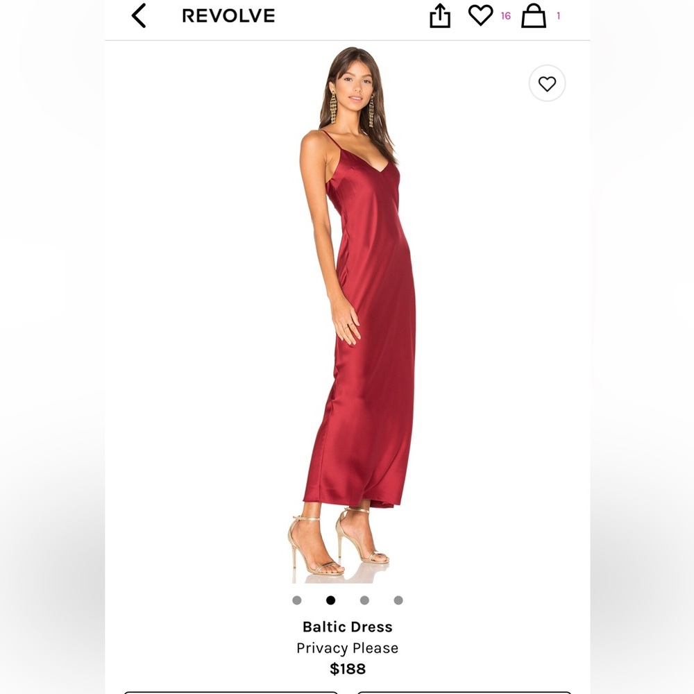 Privacy Please Red slip dress m